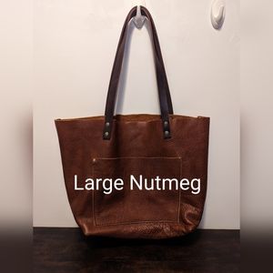 NEW Large Nutmeg Portland Leather Goods tote
